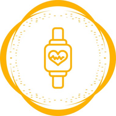 Fitness Takipçisi. Web simgesi basit illüstrasyon