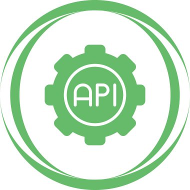 API simge vektör illüstrasyonu 