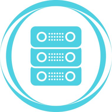 Sunucu modern simgesinin vektör illüstrasyonu            