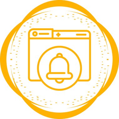 çan simgesinin modern vektör illüstrasyonu