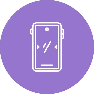 Akıllı telefon aygıtı sembolü, cep telefonu simgesi, vektör illüstrasyonu