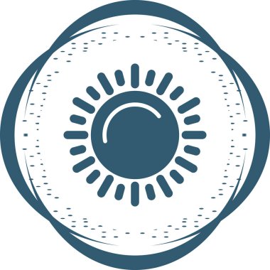 Güneş. Web simgesi basit tasarım