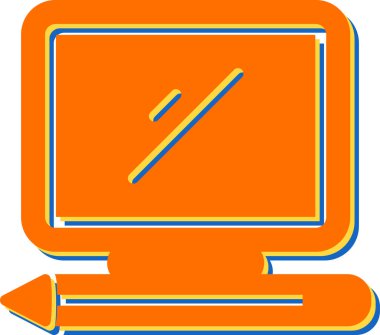 bilgisayar masaüstü simgesi vektör çizimi