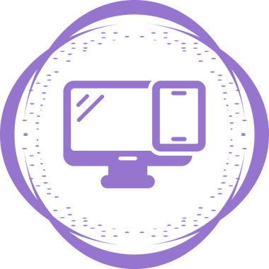 Duyarlı tasarım simgesi. Vektör çizim 