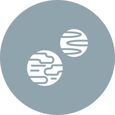 Gezegenler. Web simgesi basit illüstrasyon     