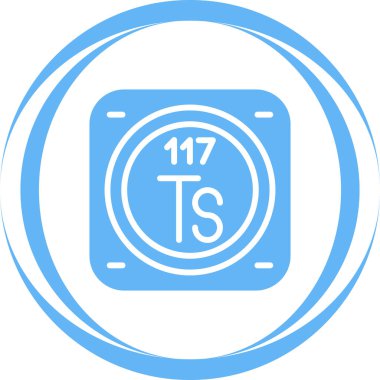 Kimyasal elementin ağ basit illüstrasyonu