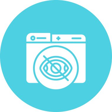 Gizlilik simgesinin basit vektör illüstrasyonu