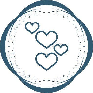 Love hearts web vektör illüstrasyonu