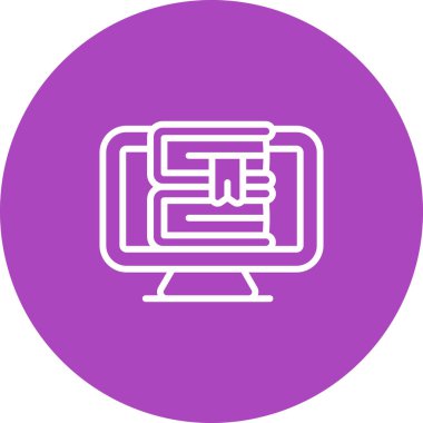 bilgisayar web simgesi basit illüstrasyon