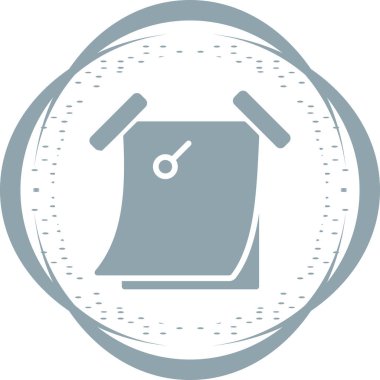 Küçük harf etiketli yapışkan notun basit vektör çizimi