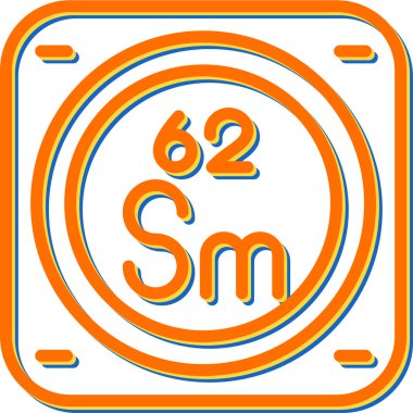 Kimyasal elementin ağ basit illüstrasyonu