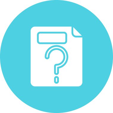 Soru işareti simgesinin basit çizgi resmi