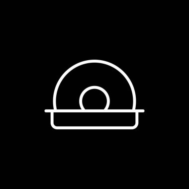 Cd Sürücüsü simgesi, vektör illüstrasyonu basit tasarım