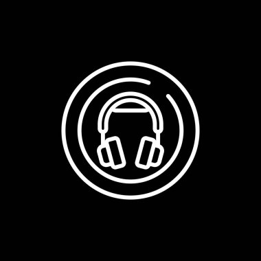 Kulaklıklar. vektör simgesi basit resimleme         