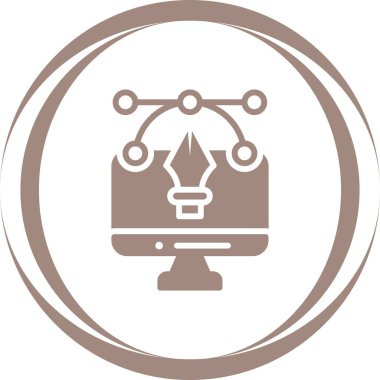 Grafik Tasarım modern simgesinin vektör çizimi   