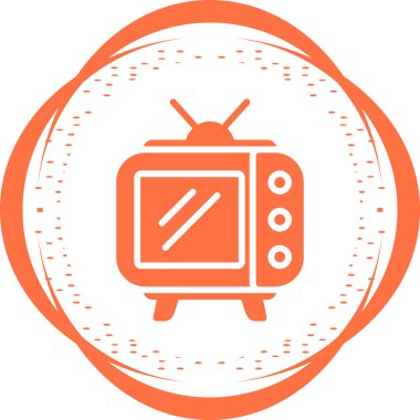 Televizyon. Web simgesi basit illüstrasyon 