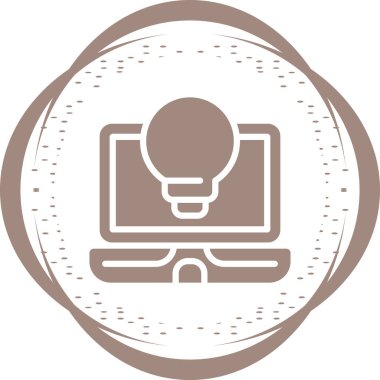 Dizüstü bilgisayar simgesi vektör çizimi