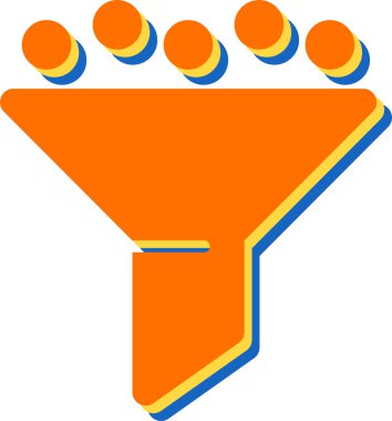 Süzgeç. Web simgesi basit illüstrasyon     