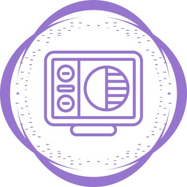 bilgisayar masaüstü simgesi vektör çizimi