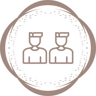 Web tasarımı için modern bir avatarı gösteren bir vektör illüstrasyonu.