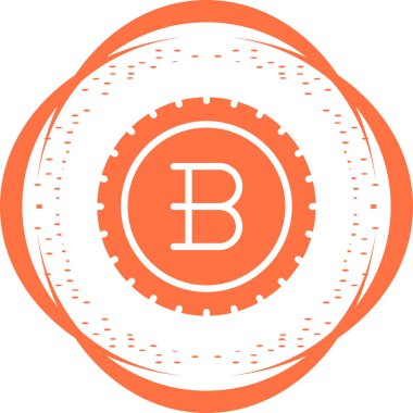 Bitcoin simgesi. düz dizayn. Kripto para birimi