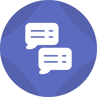 Sohbet web simgesi vektör illüstrasyonu     
