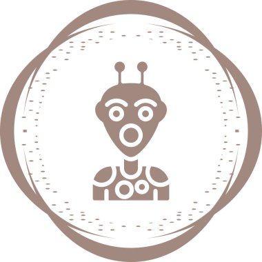 Uzaylı ağ simgesi, vektör illüstrasyonu 