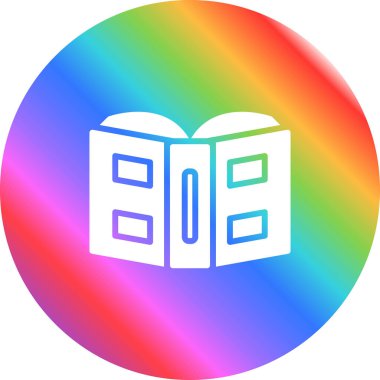 Kitap simgesi aç, vektör illüstrasyonu 
