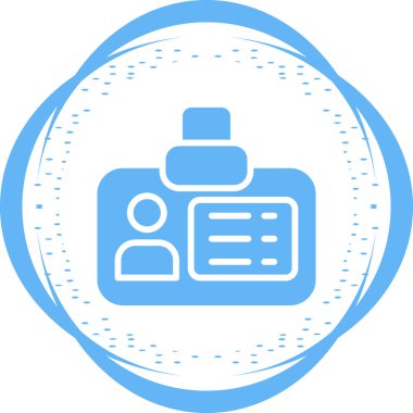 kimlik kartı simgesi basit tasarım