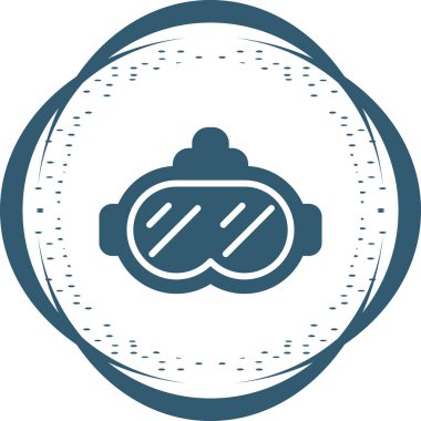 Sanal Gerçeklik Kulaklığının basit vektör görüntüsü