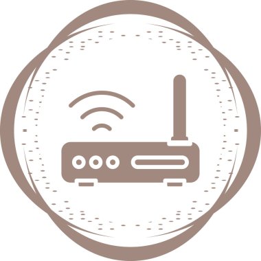 WiFi yönlendirici kutsal kişilerin resmi, vektör çizim     