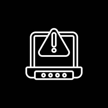 Uyarı simgesi web basit illüstrasyon