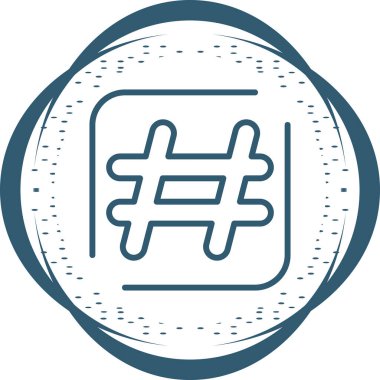 hashtag işareti vektör illüstrasyonuName 