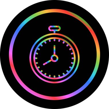 Kronometre simgesi. Web basit illüstrasyonu