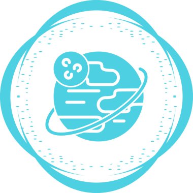 Planet web simgesinin vektör illüstrasyonu         