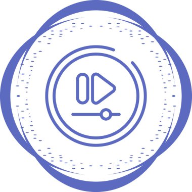 Hızlı İleri Düğmesi modern simgesinin vektör illüstrasyonu     