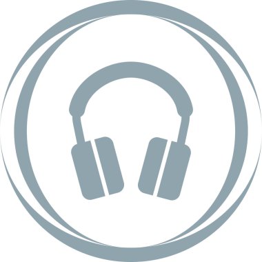 kulaklık simgesi web illüstrasyonu