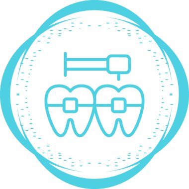 Diş matkabı simgesinin temel ana hatları