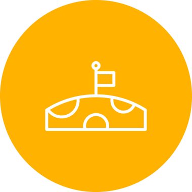 Ay ikonu vektör illüstrasyonu