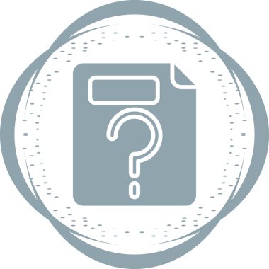 Soru işareti simgesinin basit çizgi resmi