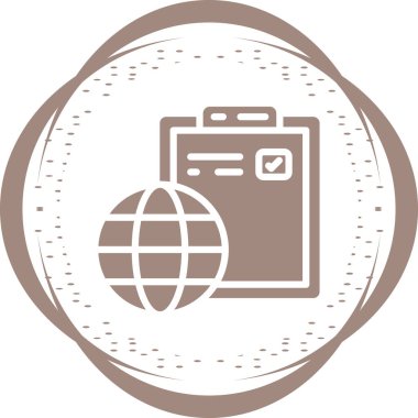 belge web simgesi vektör illüstrasyonu