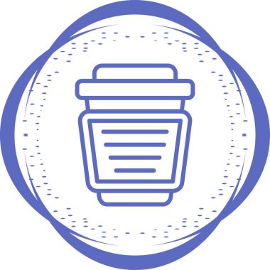 Kahve kupası simgesi arka planda izole edilmiş basit illüstrasyon, kopyalama alanı 