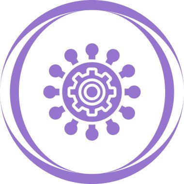 Renkli dişli simgesi, ayarlar web düğmesi, çark işareti, vektör illüstrasyonu 