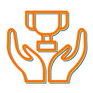 Kupa. Web simgesi basit illüstrasyon