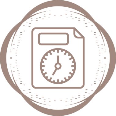 Alarm saati, illüstrasyon, vektör, beyaz arkaplan.