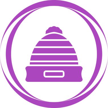 Beanie şapka simgesinin vektör illüstrasyonu   