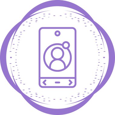 vector illustration of Profile modern icon   