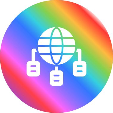 Ağ web simgesi vektör illüstrasyonu
