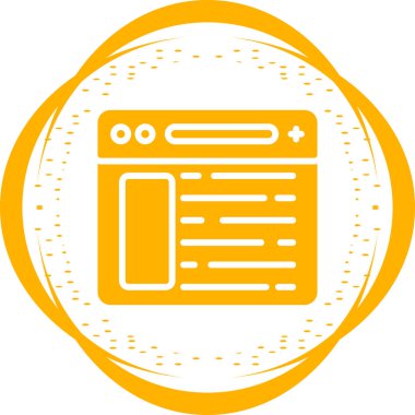 Renkli bir web tarayıcı simgesine sahip minimalist tasarım.