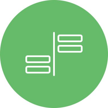 Hizalama simgesinin basit doğrusal resmi